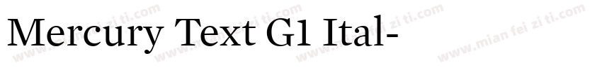 Mercury Text G1 Ital字体转换